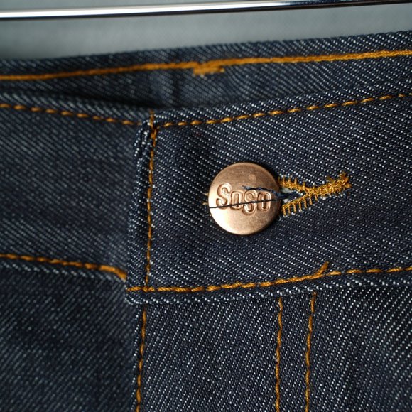 Soso Selvedge Men's Denim Jeans Pants with orange threads - Size 40 - Picture 5 of 10